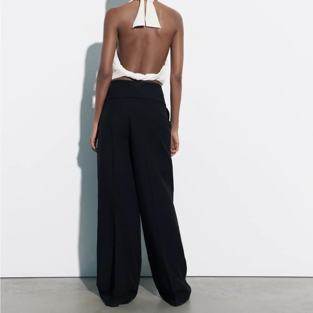 NWT Linen blend full length pants RUNS A SIZE SMALLER